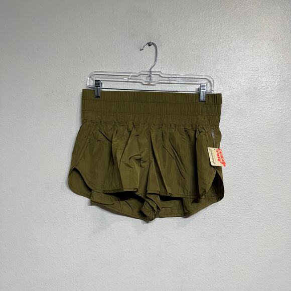 Free People Army Green The Way Home Shorts Sz M NWT - Picture 2 of 14